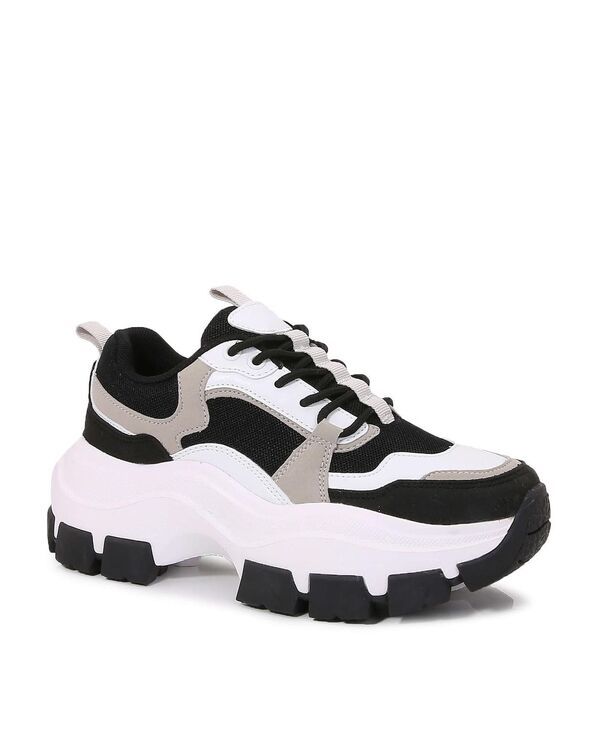 バーネス レディース シューズ スニーカー プラットフォーム BERNESS Womens Damian03 Platform Sneaker Black ブラック