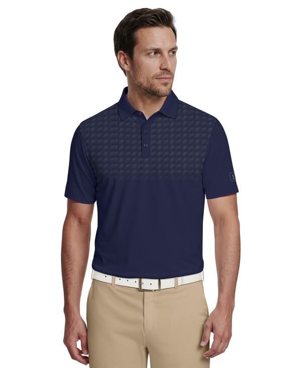 ピージーエーツアー メンズ トップス ポロシャツ プリント PGA TOUR Mens Active Ombre Geo Print Golf Polo Shirt Peacoat