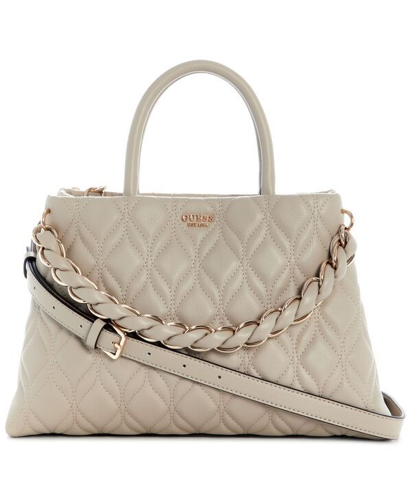 ゲス レディース バッグ マキシ GUESS Maxine Top Handle Large Satchel Handbag Beige ベージュ