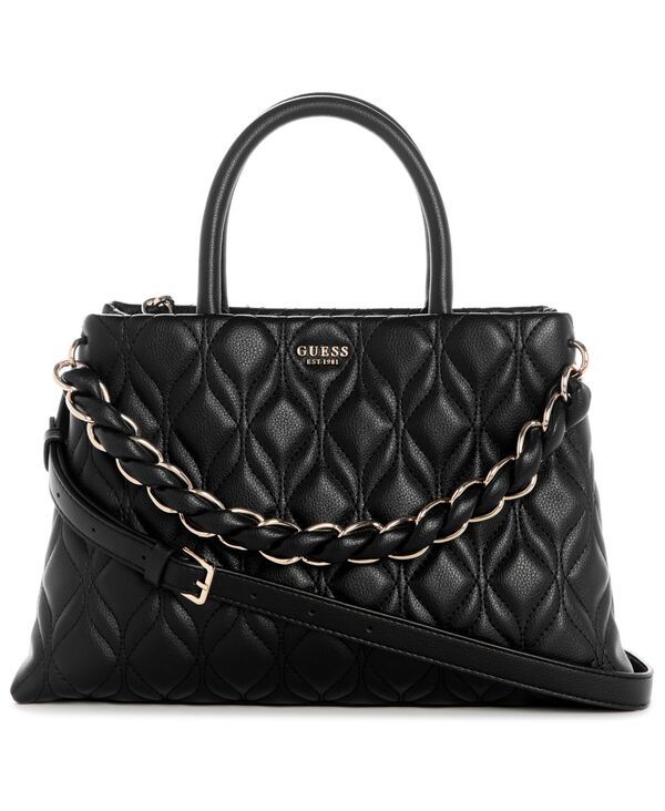 ゲス レディース バッグ マキシ GUESS Maxine Top Handle Large Satchel Handbag Black ブラック