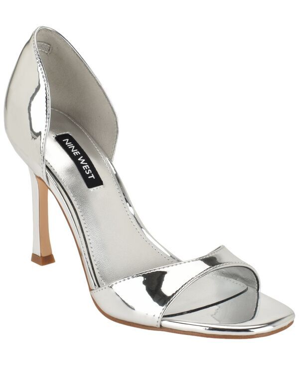 ナインウェスト レディース シューズ サンダル Nine West Womens Kylva TwoPiece Stiletto Dressandal silver Mirror Metallic シ