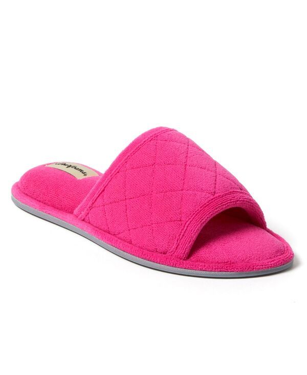 ディアフォームズ レディース シューズ サンダル キルティング パイル Dearfoams Womens Beatrice Quilted Microfiber Terry Slide Slipper