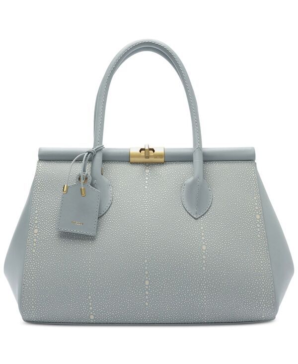 アレッツォ レディース バッグ Arezzo Morgan Medium TurnLock Tote Handbaglacier Blue ブルー
