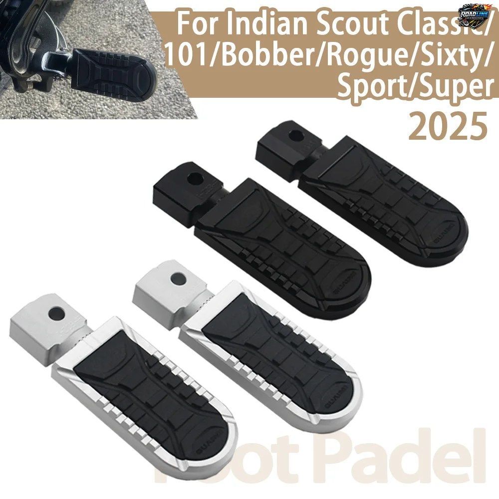INDIAN SUPER SCOUT 2025 SCOUT 101 SIXTY LIMITED CLASSIC用フットペグ、オートバイ運転者用フロントフットペグ、フットレスト、ペダル