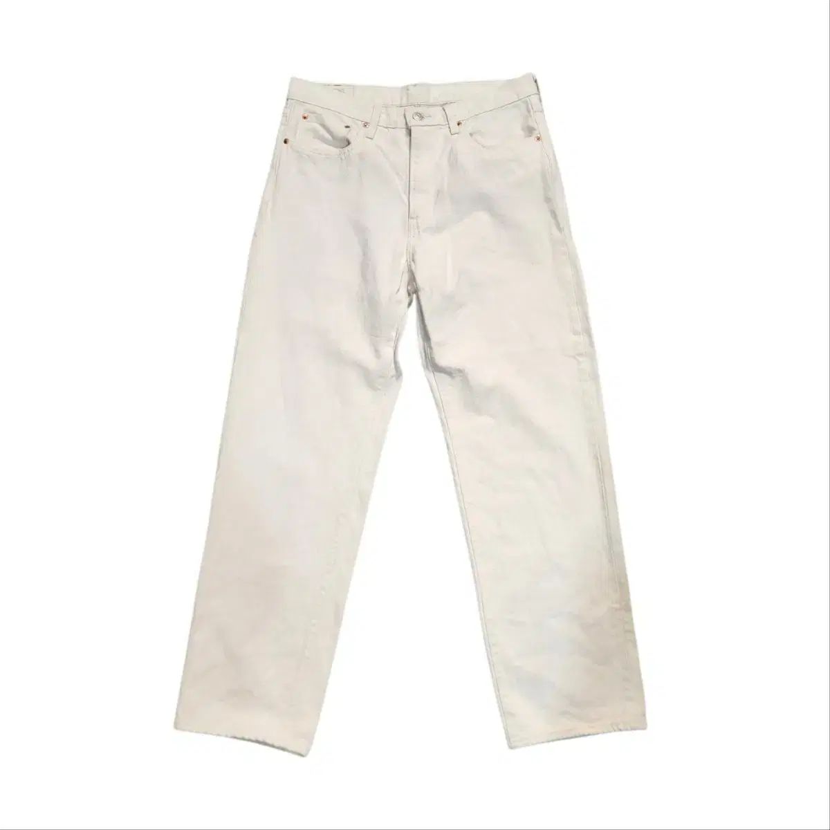 Levi's 568 ルーズ ストレート フィット 白 ジーン