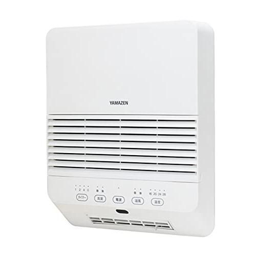 [山善] 大風量 セラミックヒーター 壁掛タイプ (温度センサー) (1200/600W 2段階切替) (風量2段階調節) (切タイマー 最大6