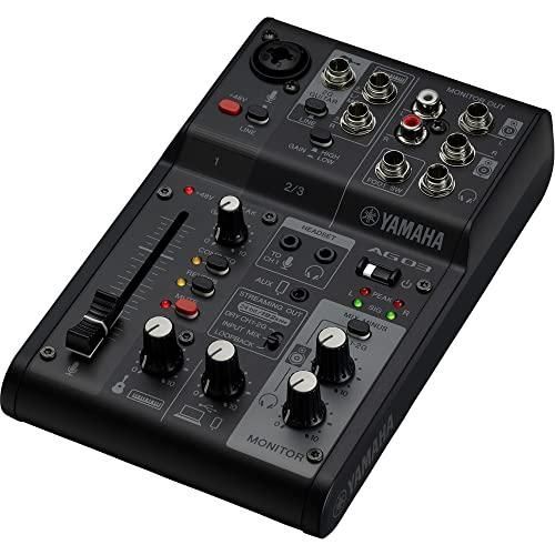 ヤマハ(YAMAHA) ライブストリーミングミキサー 3チャンネル ブラック AG03MK2 B ヤマハ(YAMAHA) ライブストリーミングミキサー 3チャンネル ブラック AG03MK2 B
