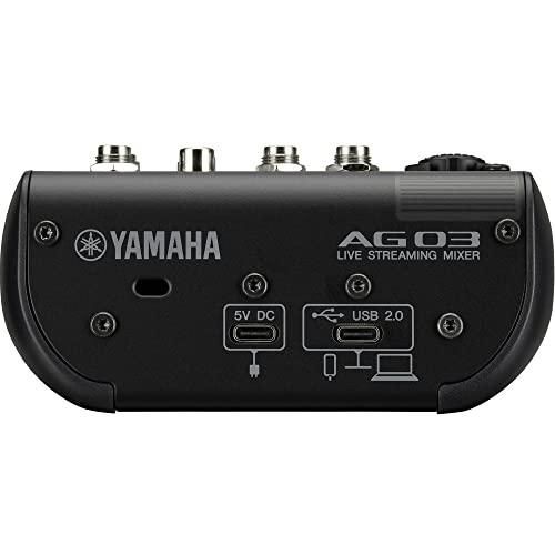 ヤマハ(YAMAHA) ライブストリーミングミキサー 3チャンネル ブラック AG03MK2 B ヤマハ(YAMAHA) ライブストリーミングミキサー 3チャンネル ブラック AG03MK2 B