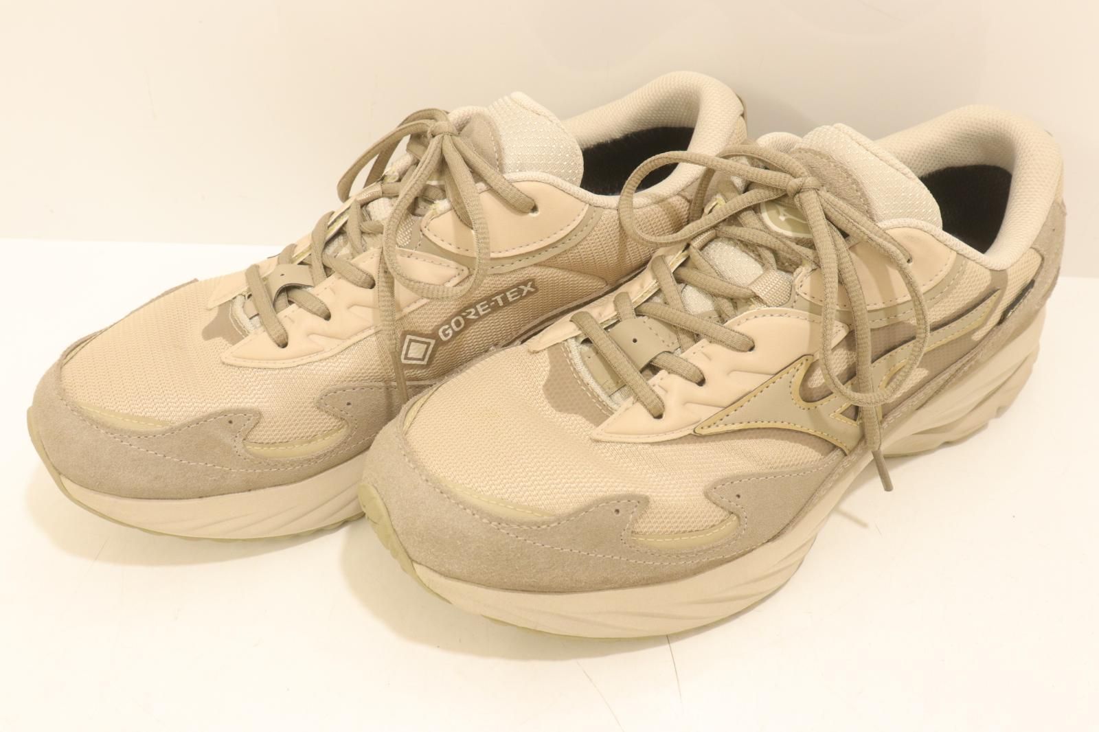 【中古】 MIZUNO メンズスニーカー 28.5cm WAVE RIDER Beta GTX MIZUNO 28.5cm ベージュ 肌色 ロゴ
