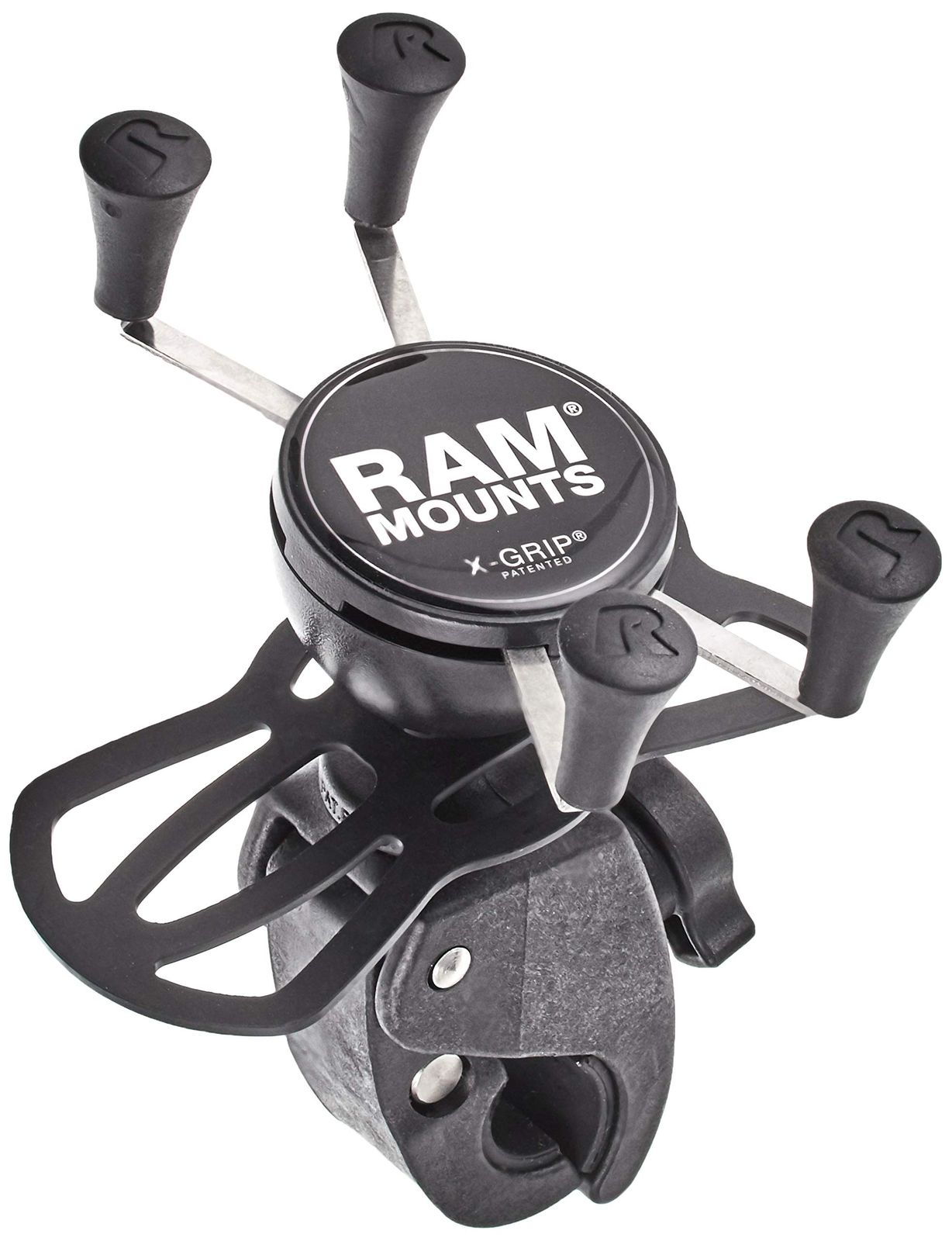 ラムマウント(RAM MOUNTS) マウントセット Xグリップ&タフクランプ スマートフォン用 テザー付き ブラック RAM-HOL-UN7-400U