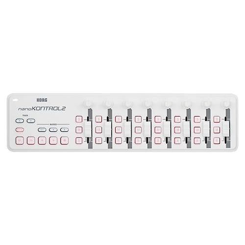 KORG(コルグ) 定番 USB MIDIコントローラー nanoKONTROL2 WH ホワイト 音楽制作 DTM コンパクト設計で持ち運びに