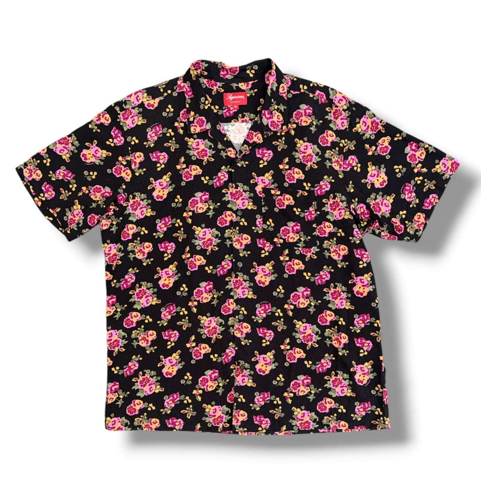 国内正規 Supreme 20SS Floral Rayon S/S Shirt フローラルレーヨンシャツ シュプリーム ブラック XL （13471M）