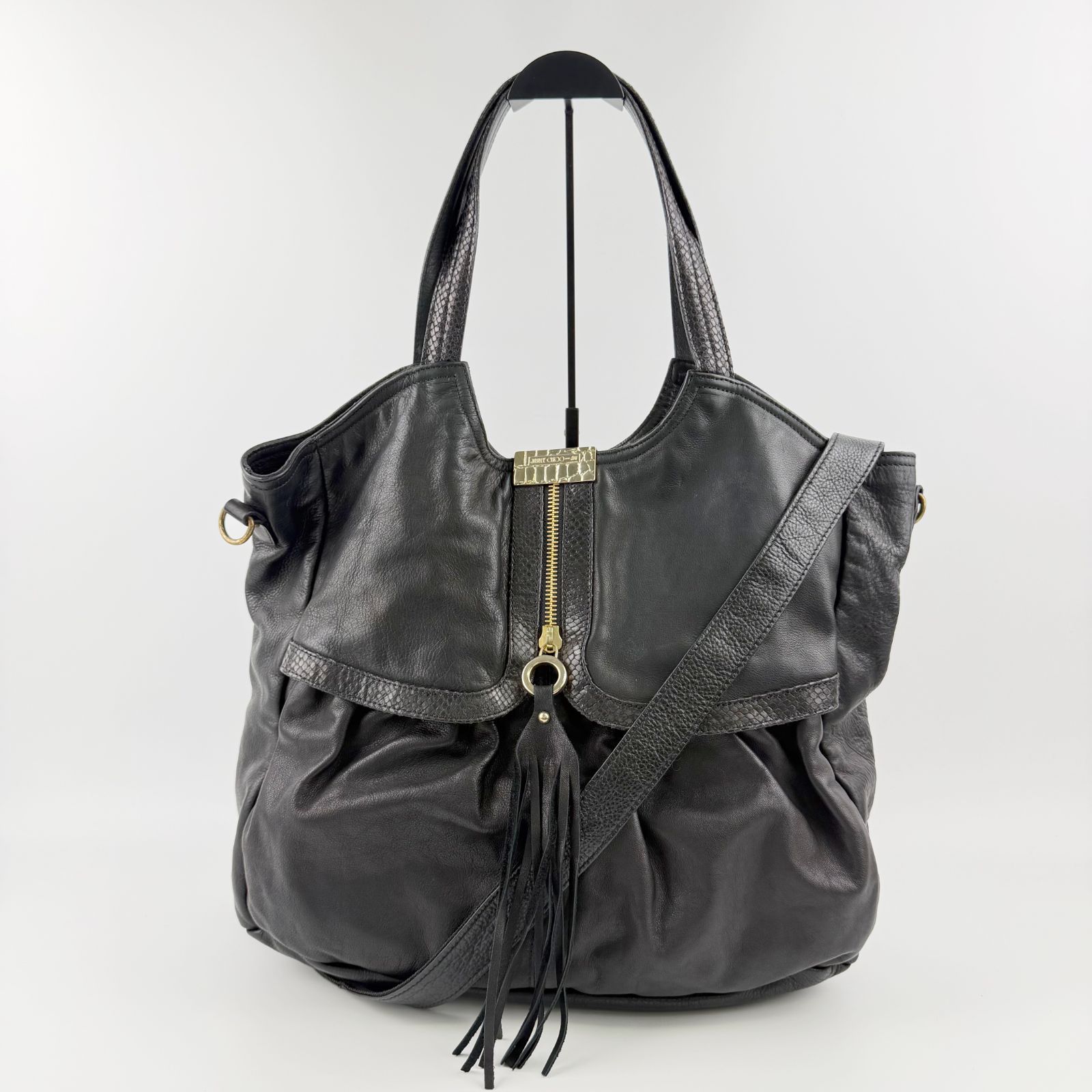 中古】Jimmy Choo ジミー チュウ フリンジ 2WAY ショルダーバッグ