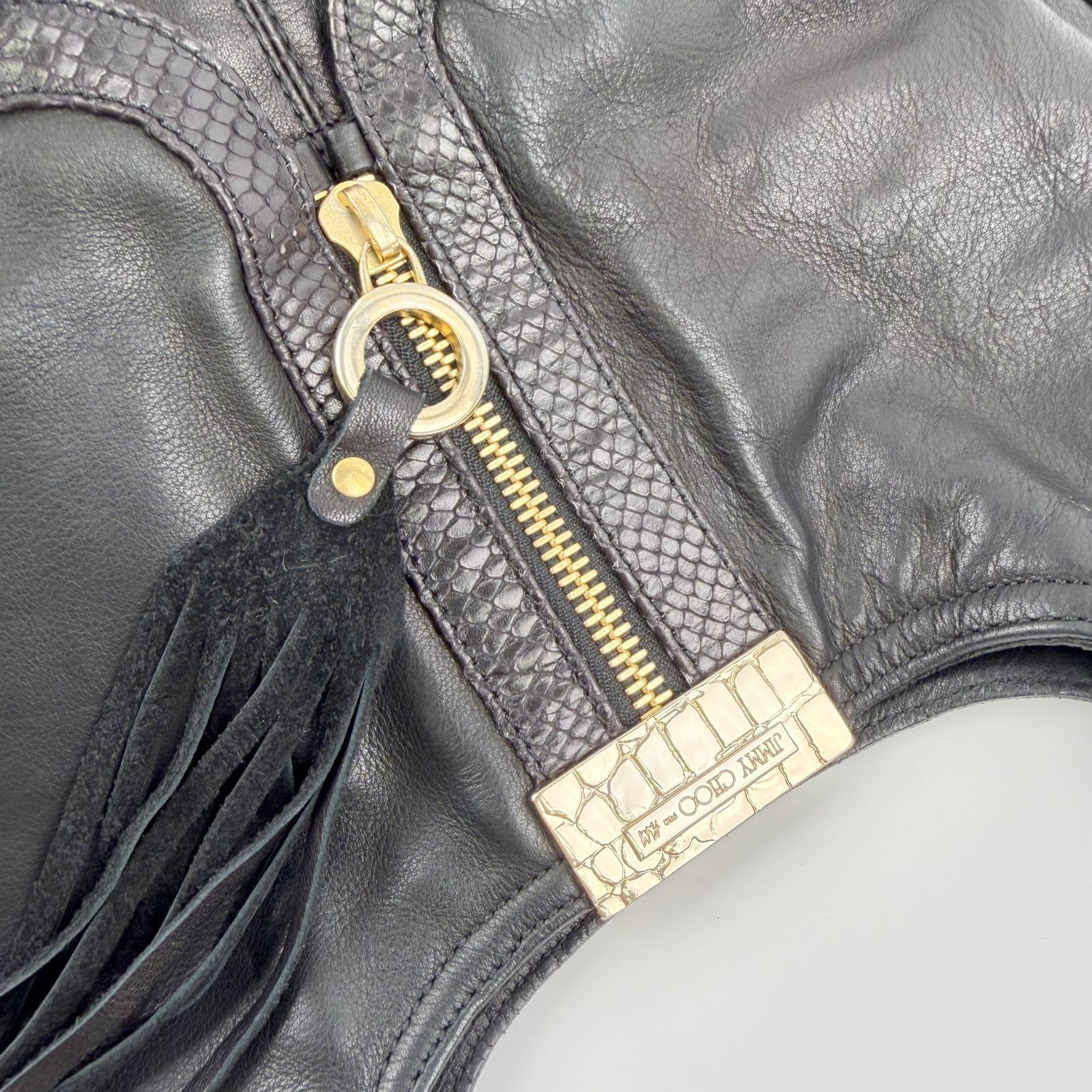 中古】Jimmy Choo ジミー チュウ フリンジ 2WAY ショルダーバッグ