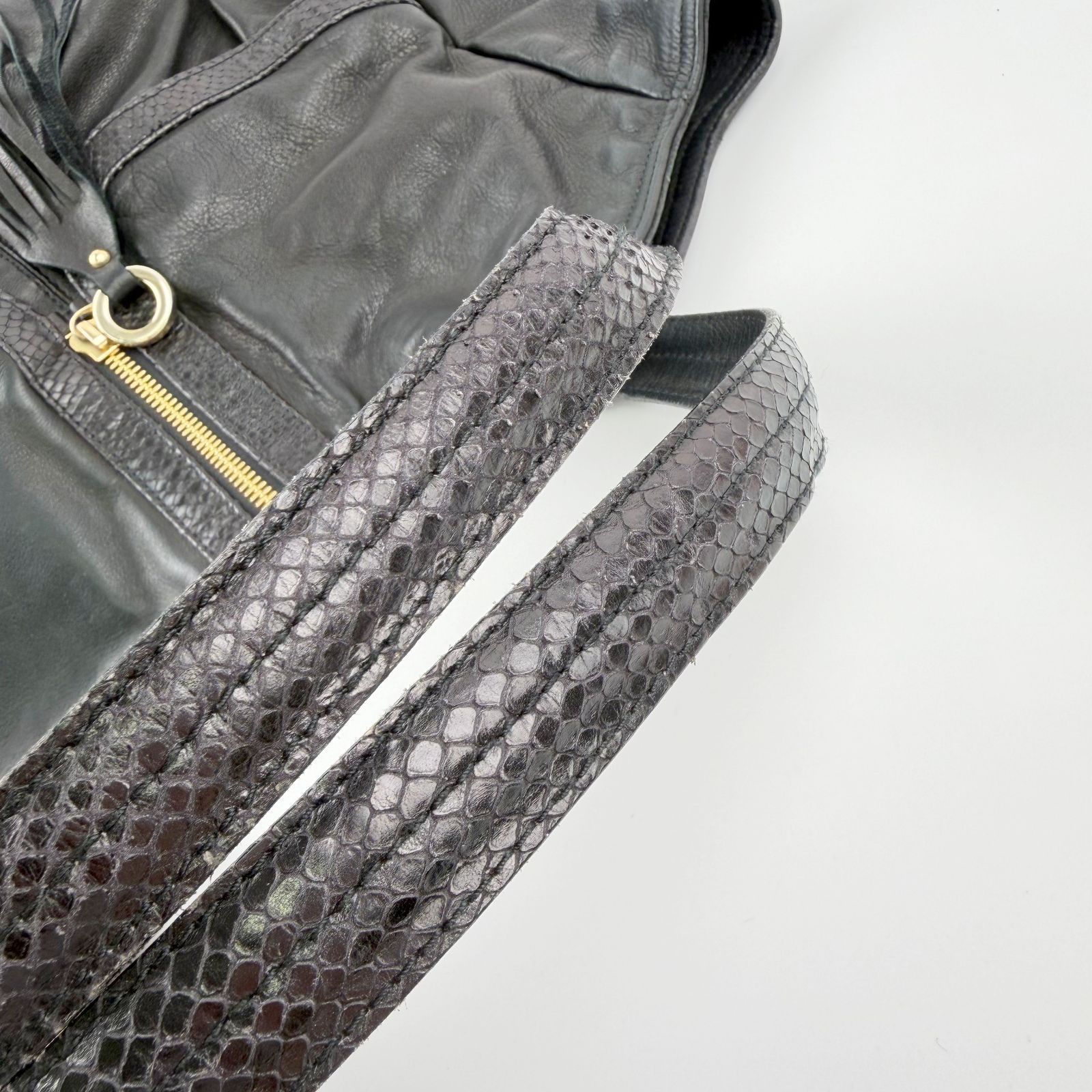 中古】Jimmy Choo ジミー チュウ フリンジ 2WAY ショルダーバッグ