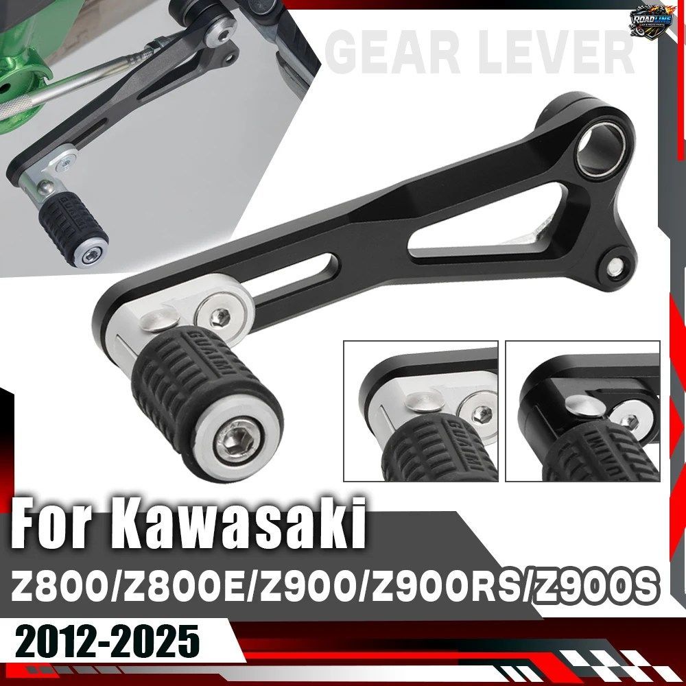 カワサキ Z800E ブラックエディション SE Z900RS カフェ 2012-2025 用ギアシフトレバー オートバイ用 CNC 調整式折りたたみシフター
