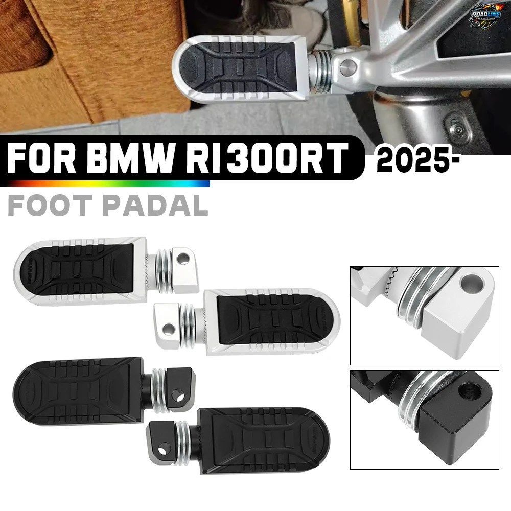 BMW R1300RT R 1300 RT 2025 オートバイ用滑り止めフットレスト/フットペグ/ペダル 1 ペア、回転式リアフットレスト/パッセンジャーフット