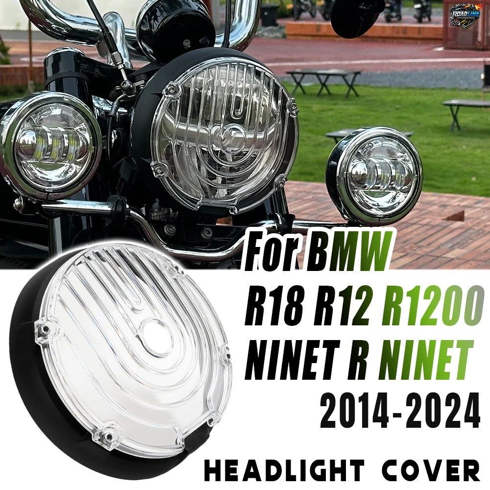 BMW R18 R12 NINET 2024-2025 R NINET 2014-2023用オートバイアクセサリー ヘッドライト保護カバー フロントヘッドライトガードグリル