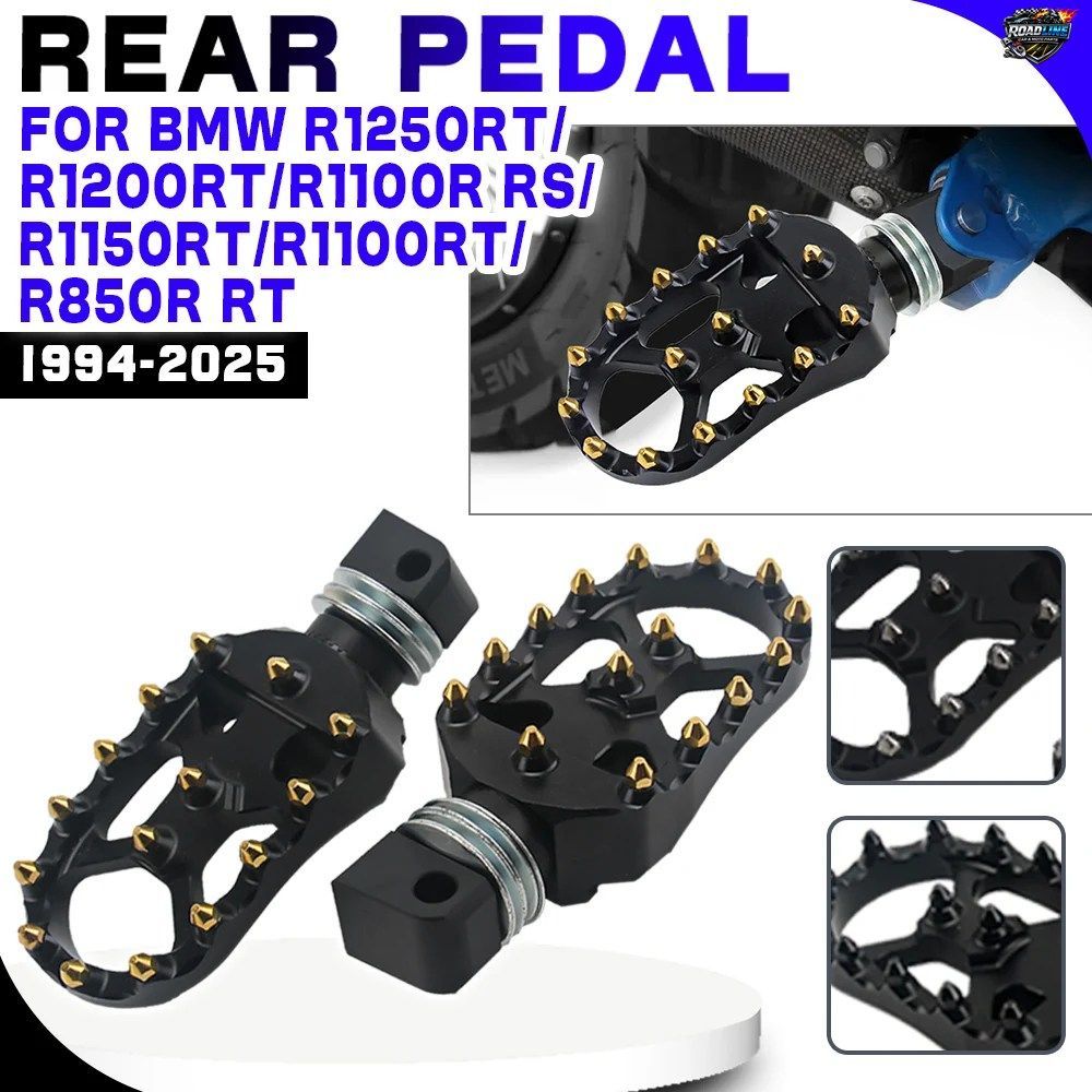 BMW R1100 R R850RT R1200RT R1150RT R1250 RT用オートバイ用フットペグペダルパッドフットレストパッセンジャーフットペグ2個セット