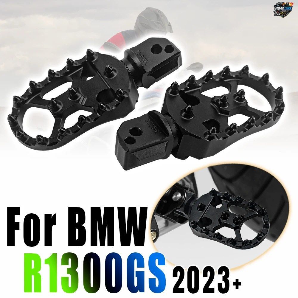 BMW R1300GS ADV R1300GS 2023 - 2025 用 360度回転式 CNC フットペグ ペダル 調節可能なフットレスト パッセンジャー リア フットペグ