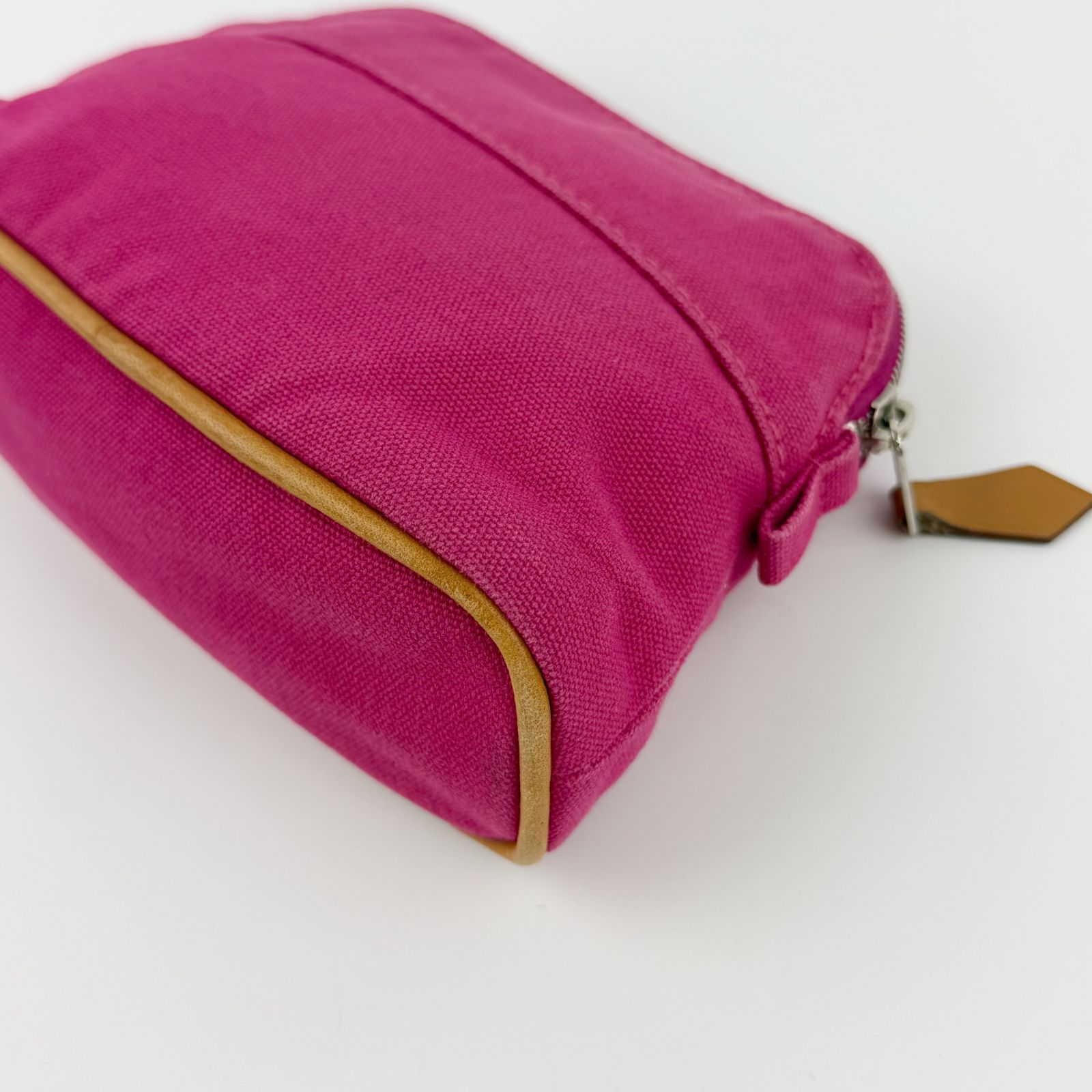 中古】Hermes エルメス ボリードポーチ Hロゴ ポーチ キャンバス 