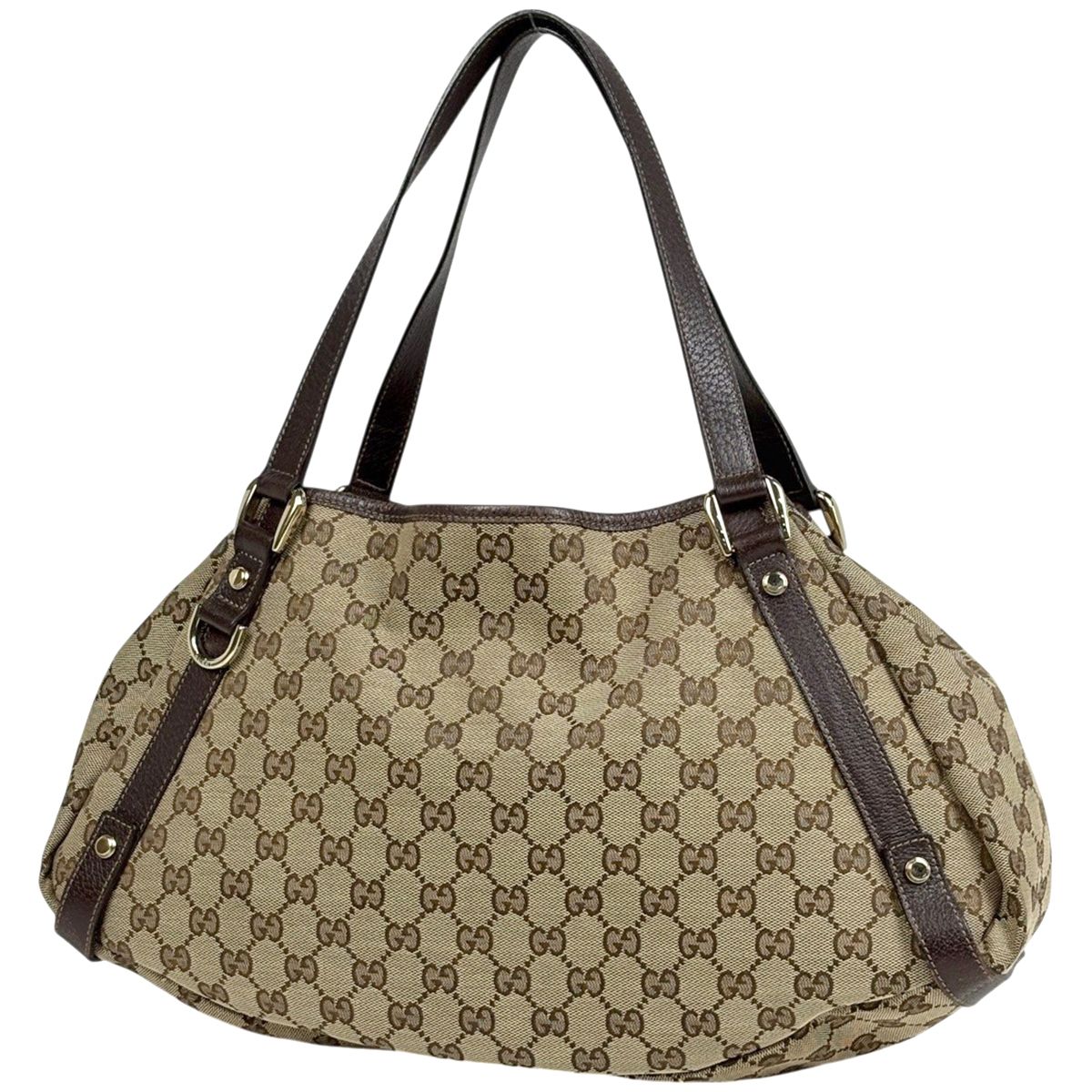 グッチ GUCCI GG柄 ショルダーバッグ トートバッグ アビー GGキャンバス ブラウン 130736 レディース 【中古】