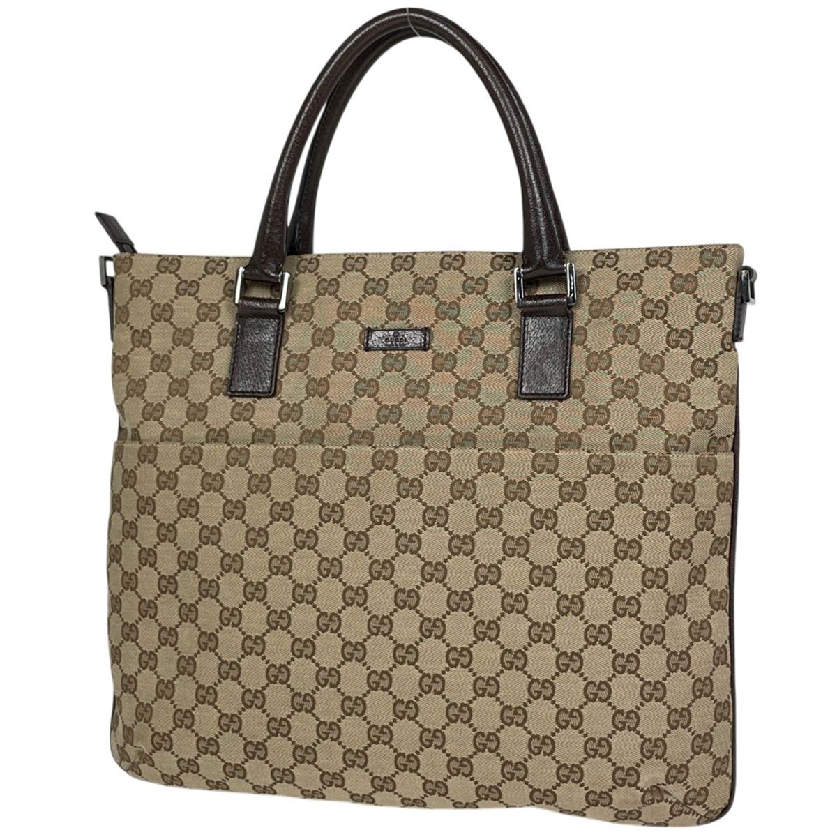 グッチ GUCCI GG柄 トートバッグ ハンドバッグ GGキャンバス ブラウン