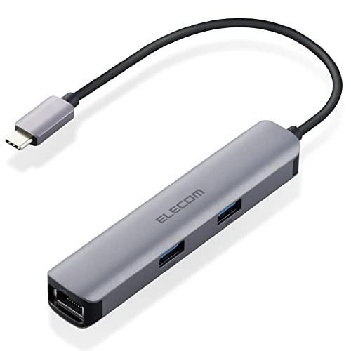 エレコム USB Type-C ハブ ドッキングステーション 5-in-1(LANポート) DST-C17SV/EC HDMIポート 4K対応
