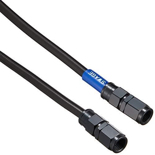 SWAGE LINE(スウェッジライン) イージーオーダーブレーキホース 汎用ホース ストレートフィッティング アルミ(ブラック) ブラックスモ
