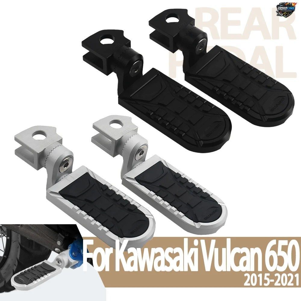 カワサキ バルカン 650 2015-2021 用モーターサイクル フロント フットレスト 調節可能 延長可能 下降可能 フットペグ 回転可能 フットペグ