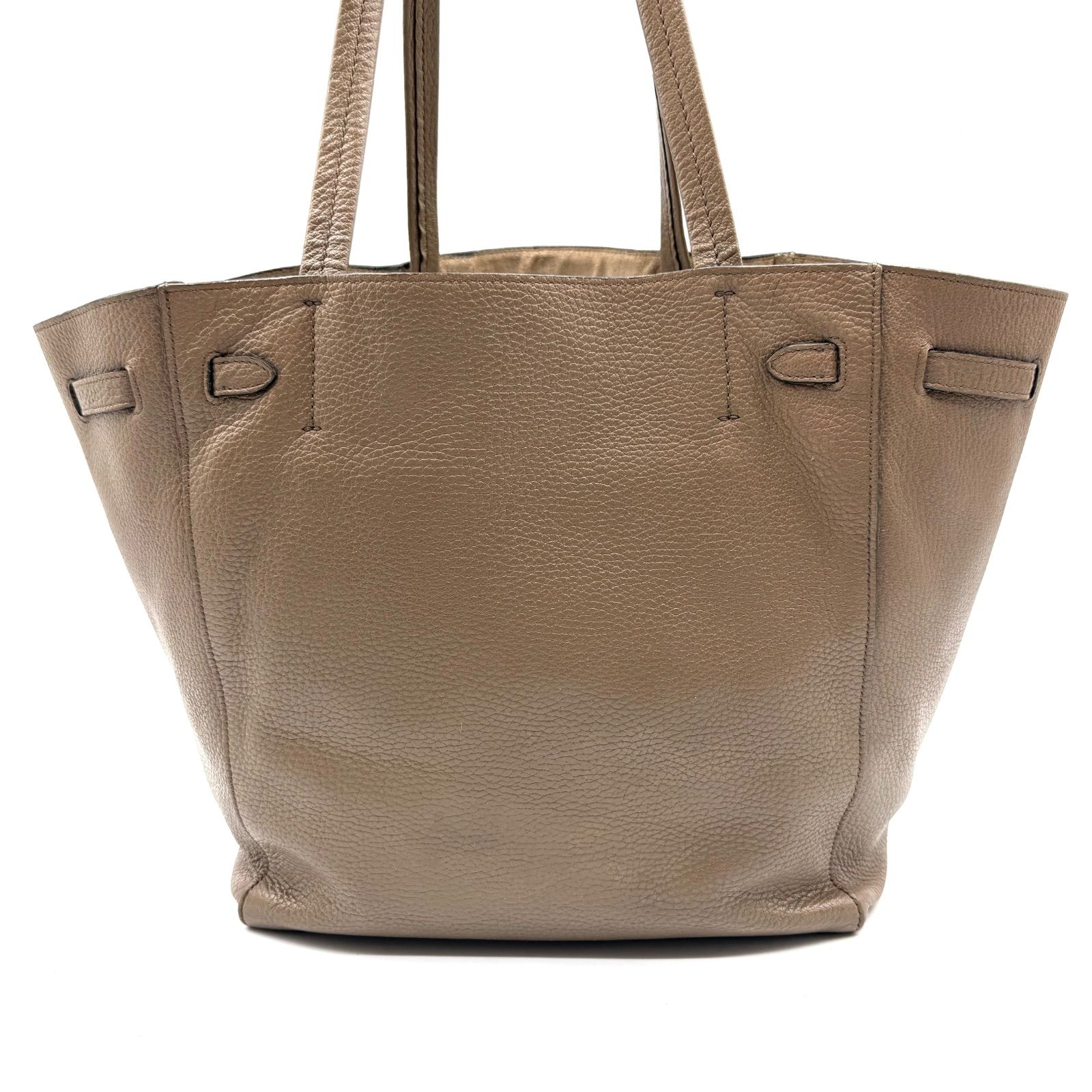 セリーヌ トートバッグ 肩掛け カバファントム レザー ベージュ系 A4収納可能 CELINE セリーヌ カバ ファントム トートバッグ レザー 肩掛け A4