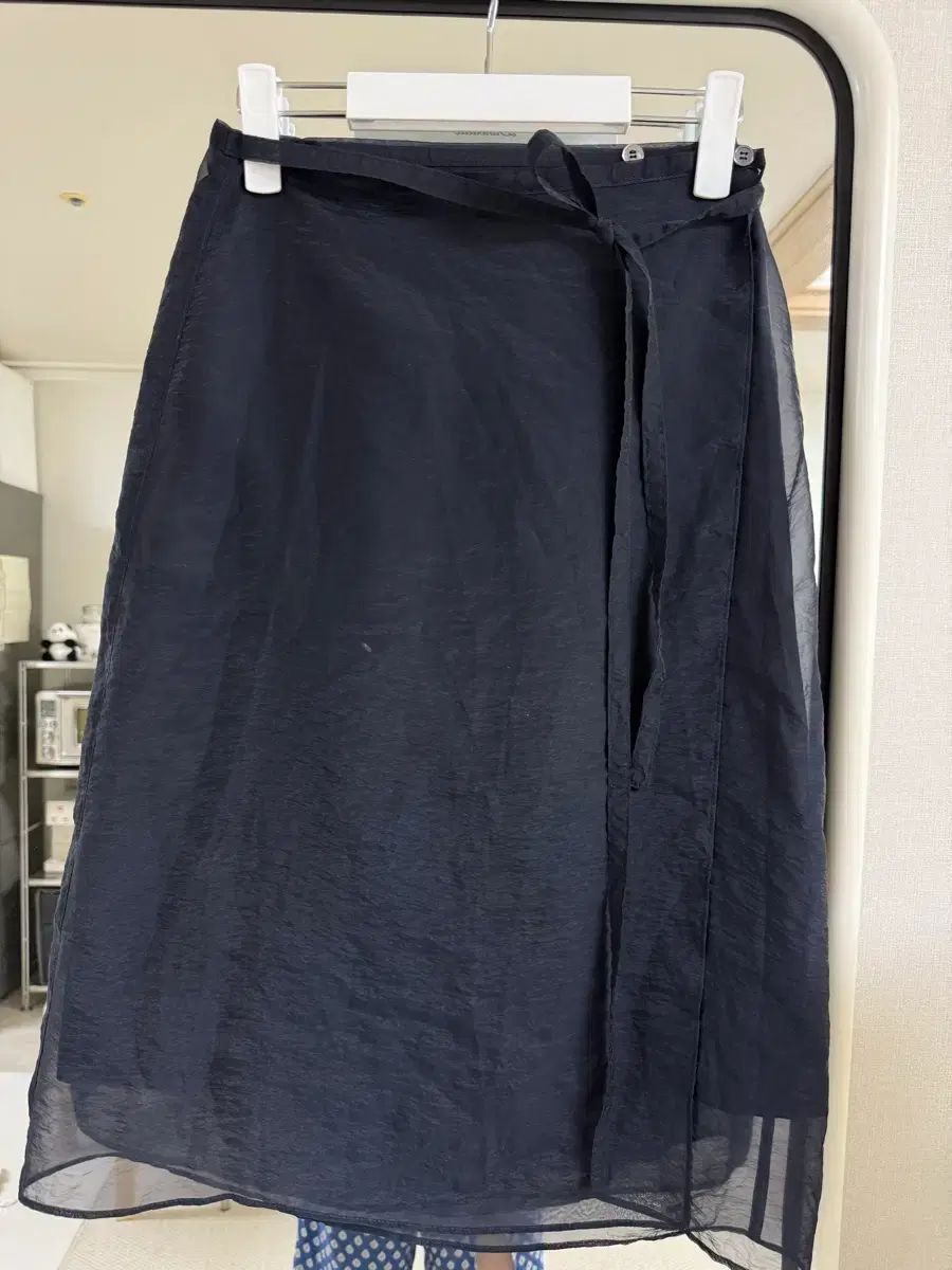ウール・モノハ シアー ラップ スカート 新品