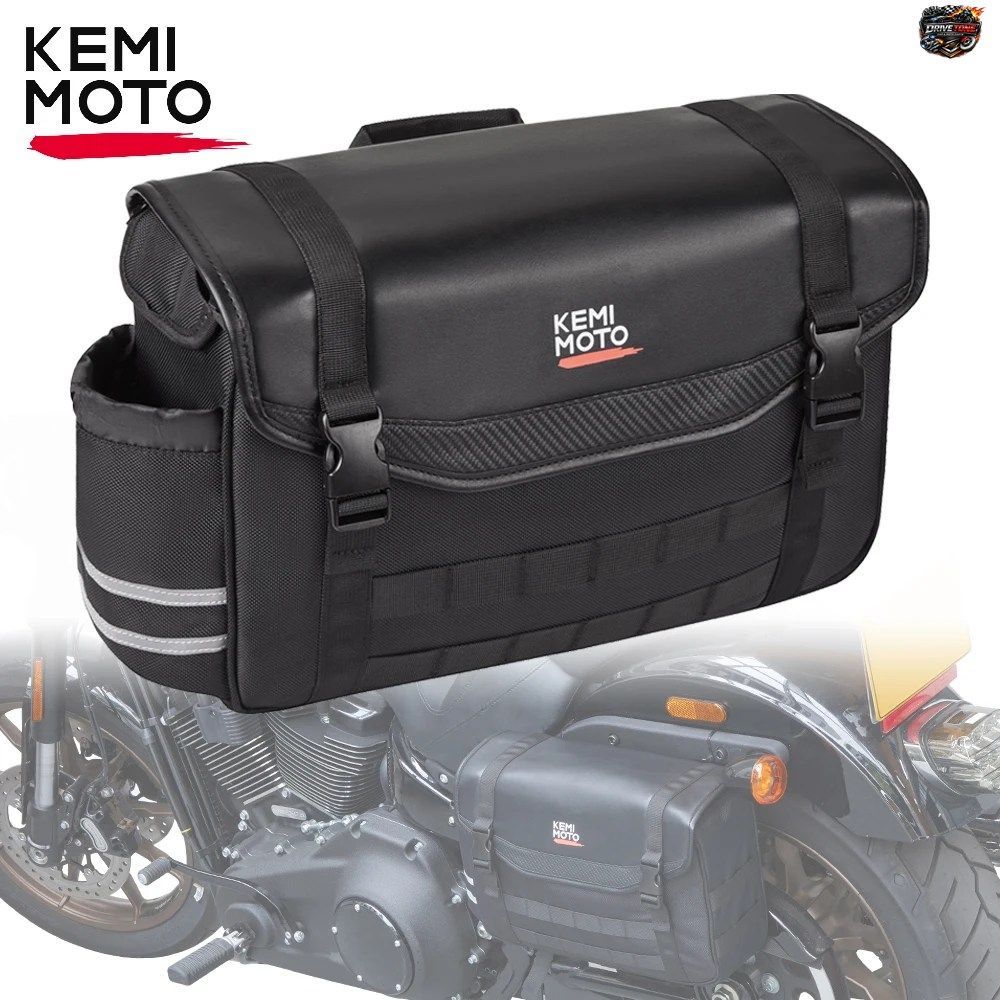 オートバイ用サドルバッグ 12L ユニバーサルサイドテールバッグ バイク用トラベルバッグ レインカバー付き リアシートバッグ パニアアクセ