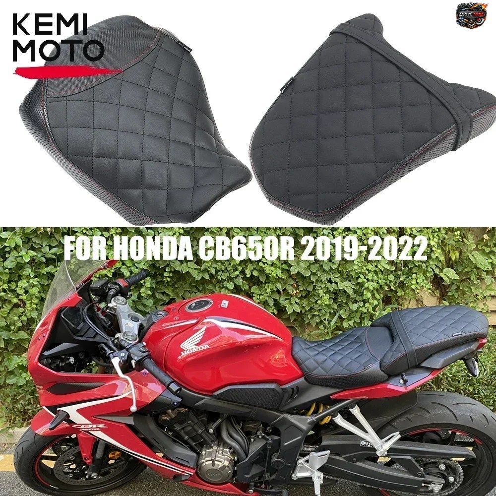 ホンダ CB650R 2022 用 オートバイシートクッション フロント CBR CBR650R 2019 - 21 ライダー リアシートパッド カウル 合成皮革パーツ