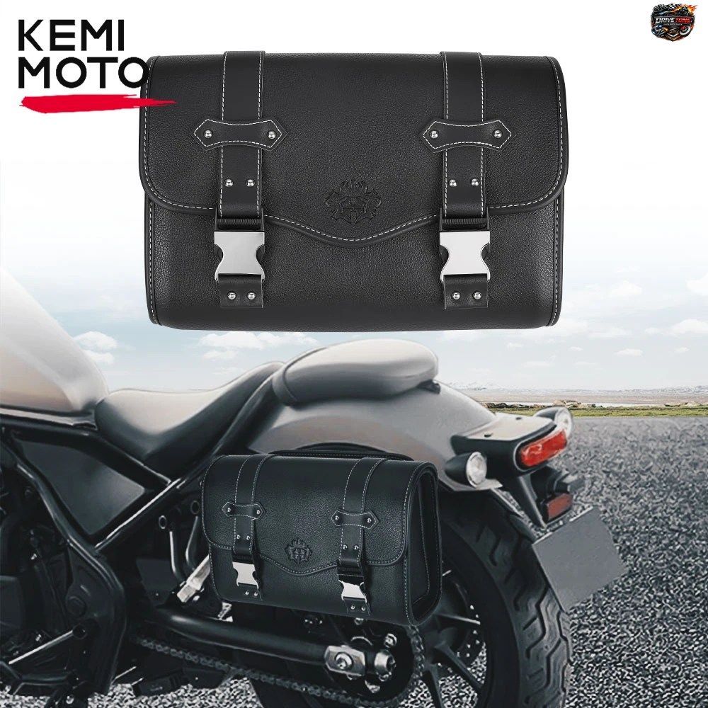 オートバイ用サドルバッグ、サイドバッグ、レトロオートバイツールバッグ、ホンダ レベル 250 300 500 1100 用、ヤマハ、カワサキ用シーシ