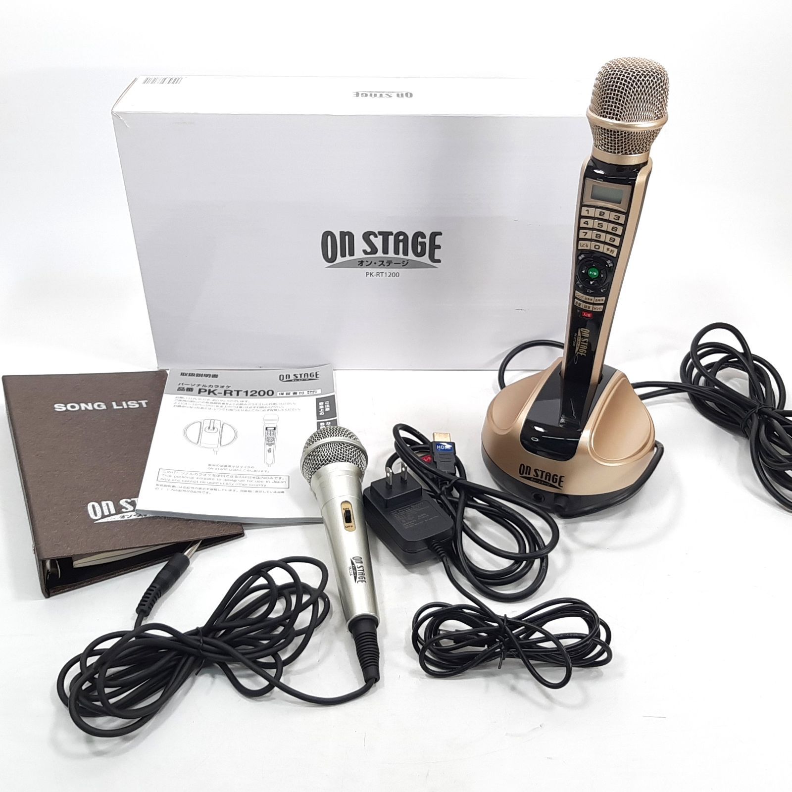 ON STAGE パーソナルカラオケ PK-RT1200 本体・マイク・付属品セット 動作確認済