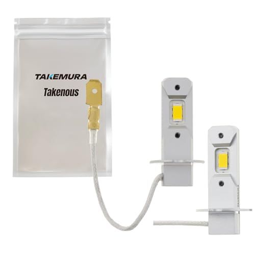 Takenous 竹村商会 24v h3 led フォグランプ トラック h3ledバルブ h3フォグ led (イエロー)ts 300ee180