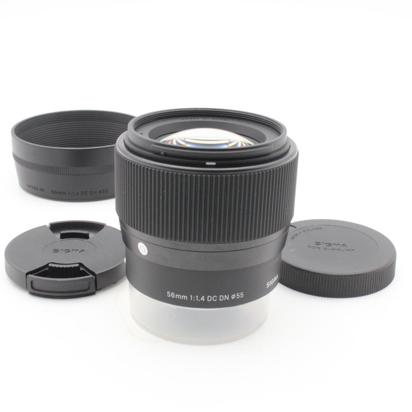【美品】 SIGMA シグマ 56mm f1.4 DC DN Contemporary ソニー用Eマウント フード 付き 111018
