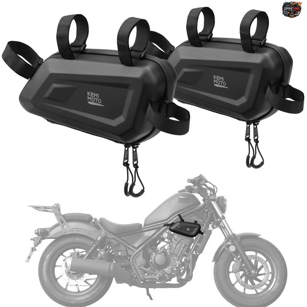 オートバイ用サイドバッグ EVA ハードシェルツールバッグ ユニバーサル ホンダ 500 CMX1100 2017-2025 サイドフレーム オートバイサドルバ