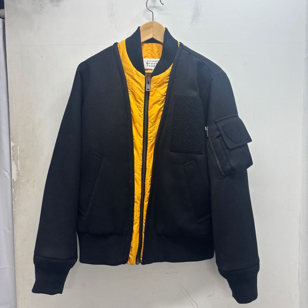 メゾンマルジェラボンバージャケット　(美品、格安) Maison MArgiela メゾンマルジェラ 17SS Docking Bomber Jacket 切替