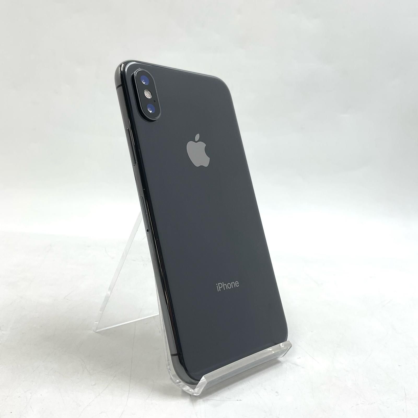 【全額返金保証】【最速発送】 iPhone X 256GB スペースグレイ docomo 白ロム 動作確認済 66%