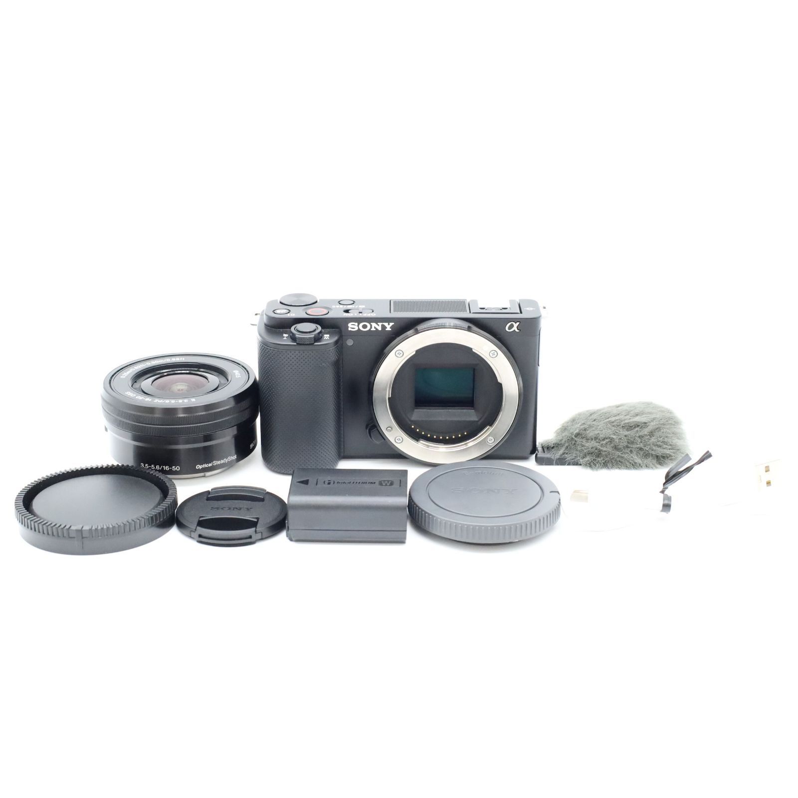SONY ZV-E10 ブラック パワーズームレンズキット SELP1650 Vlog用カメラ レンズ交換式VLOGCAM APS-C ミラーレス一眼カメラ