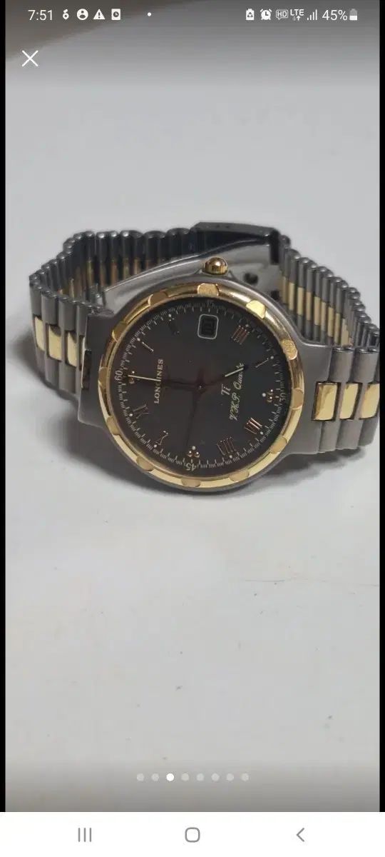 正規品/ネオヴィンテージ LONGINES ロンジン クエスト チタン GOLD ツートン ドレス ウォッチ