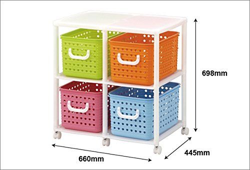 和泉化成 収納 NEW スリムバスケットラック4W型キャスター付 (66×44.5×高69.8cm) 9353Nmt 3edd8893