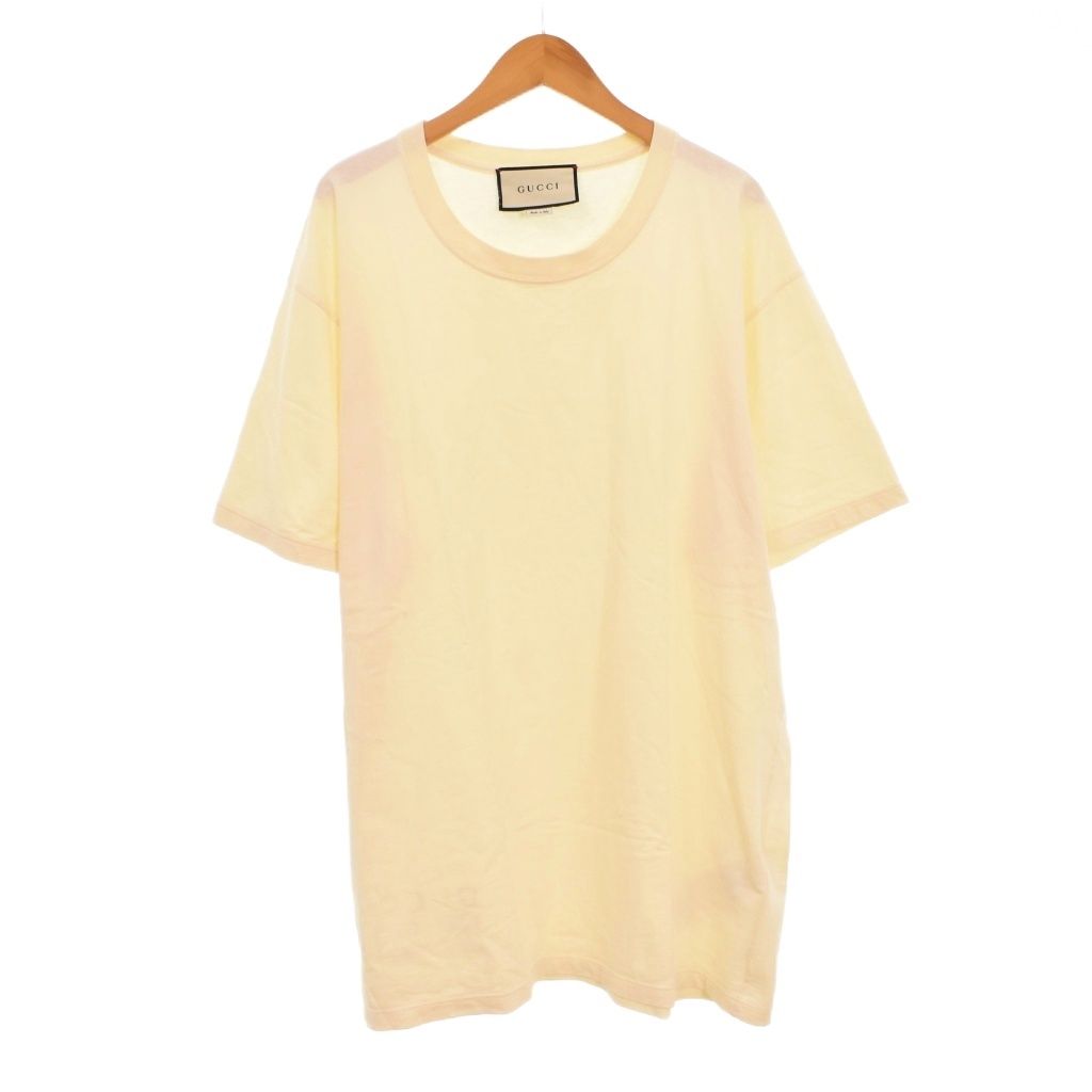 グッチ GUCCI 19AW Tシャツ 半袖 クルーネック ロゴ プリント L アイボリー 548334-XJBAW