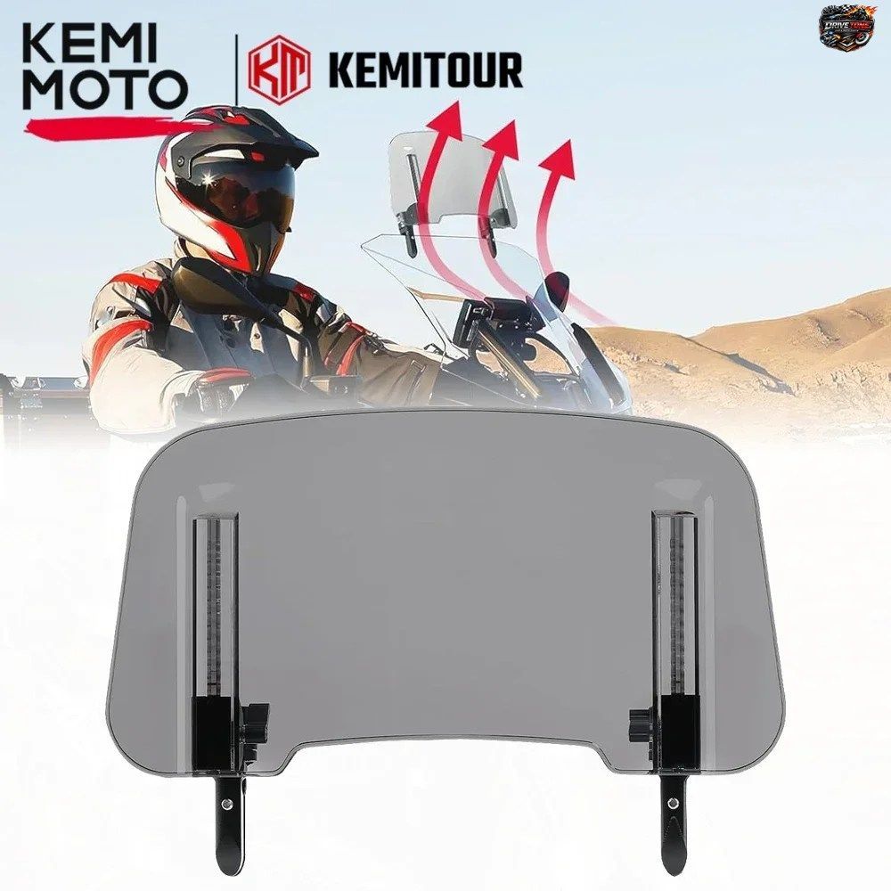 オートバイ用ウインドシールドエクステンション ユニバーサル調整可能スポイラーウィンドディフレクタークリップオンアルミライザー ヤマハ