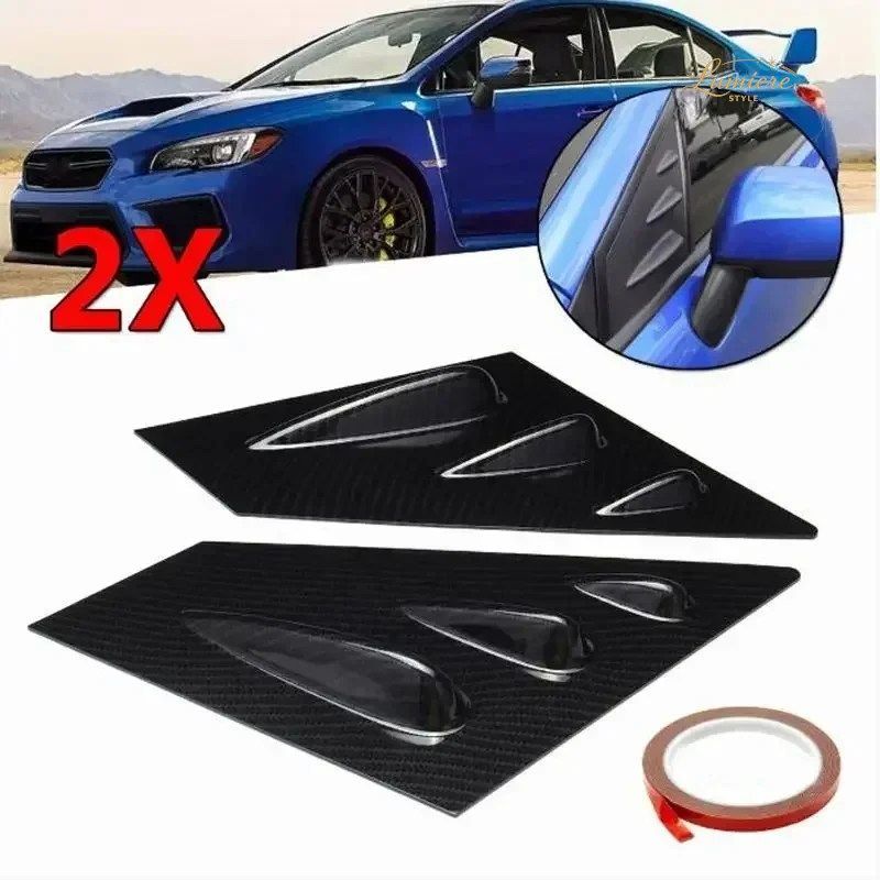 スバル WRX STI 2015 - 18 ABS樹脂製フロントウィンドウクォータールーバーカバーサイドベントトリムカー接着剤