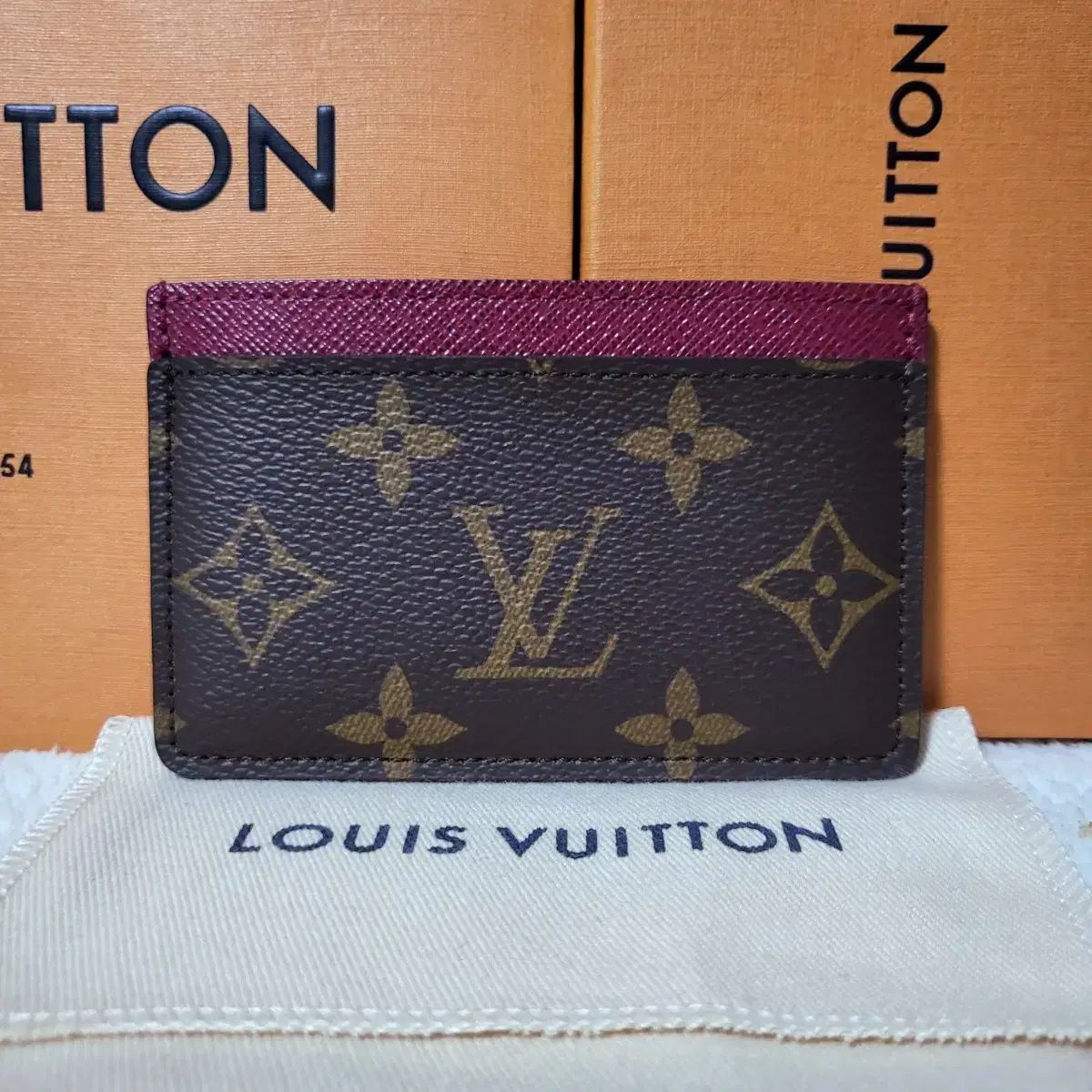 新品級/フルセット Louis Vuitton ルイヴィトン モノグラム フューシャ カードホルダー カードウォレット
