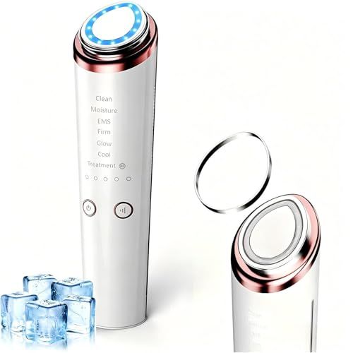 美顔器 【2026新モデル】 RF温冷美顔器 RF美顔器 超音波振動 イオン導出 イオン導入 EMS 微電流 温熱 冷感 LED搭載 1台多役 6種類モード 5段階レベル クレンジング 毛穴汚れとり 肌引き締め 目元ケア 口元ケア 肌ケア U b95143a6