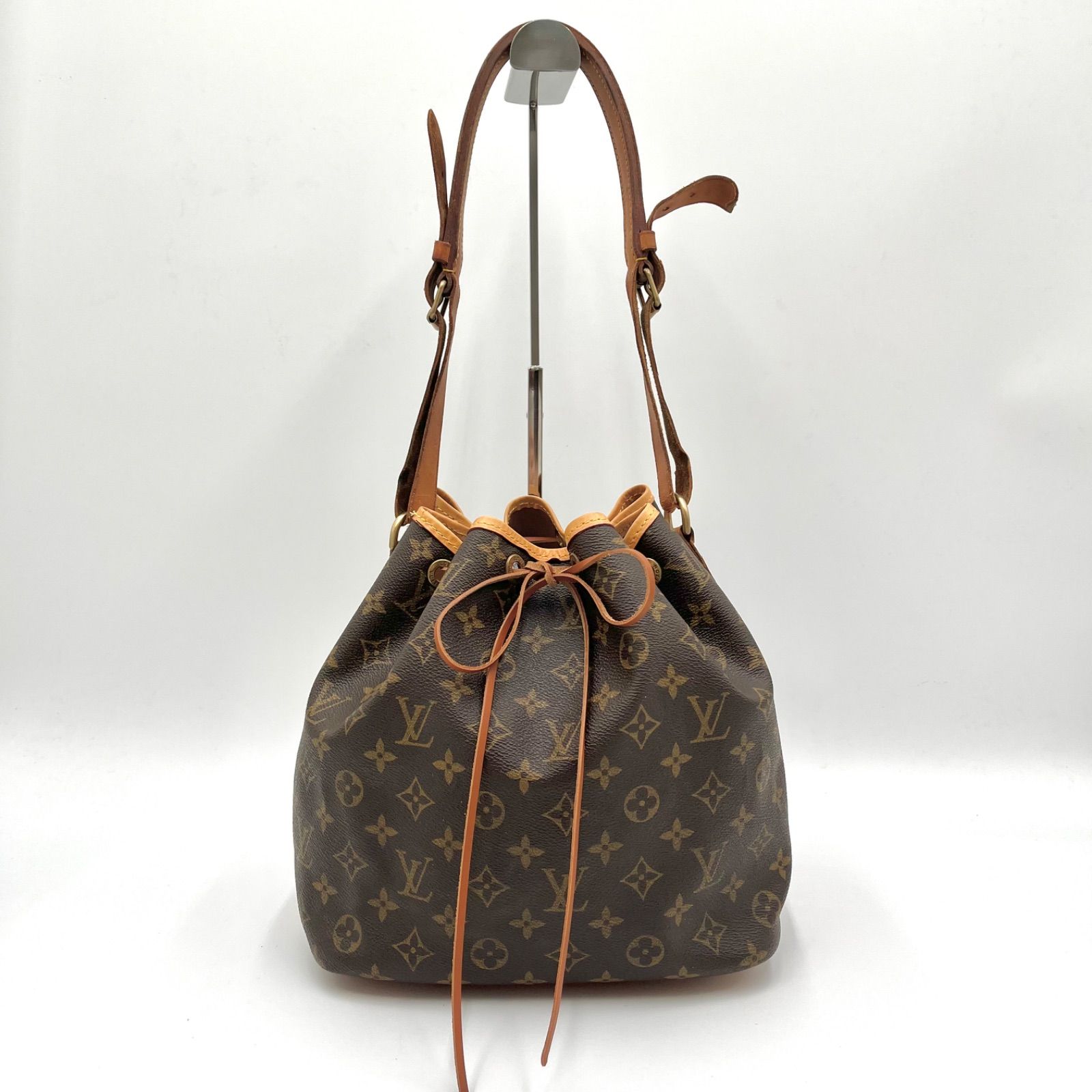 LOUIS VUITTON ルイヴィトン モノグラム プチ ノエ 巾着 ショルダーバッグ M42226 ブラウン レディース